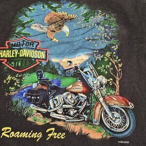 VTG 1995 Harley-Davidson Single Stitch Graphic T Shirt Size Large 100%cotton USA